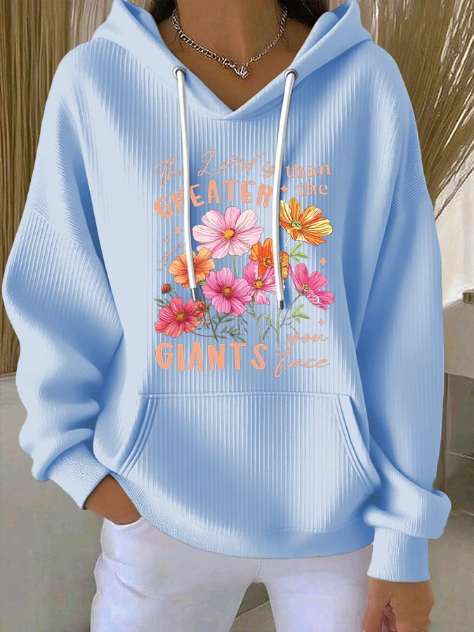Women's Casual Faith  Textured Hoodie