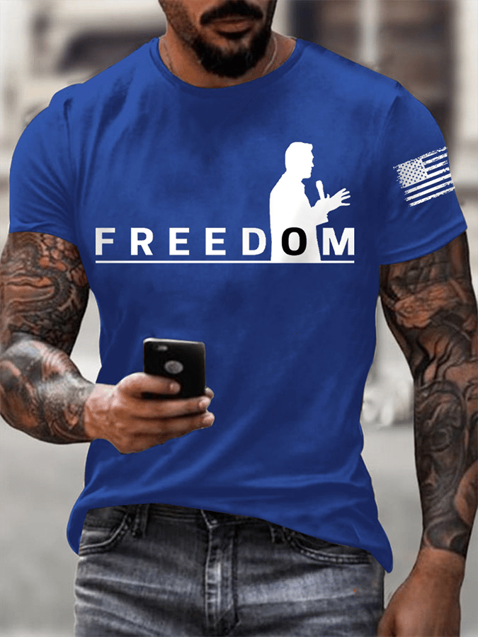 Men's FREEDOM short-sleeved T-shirt
