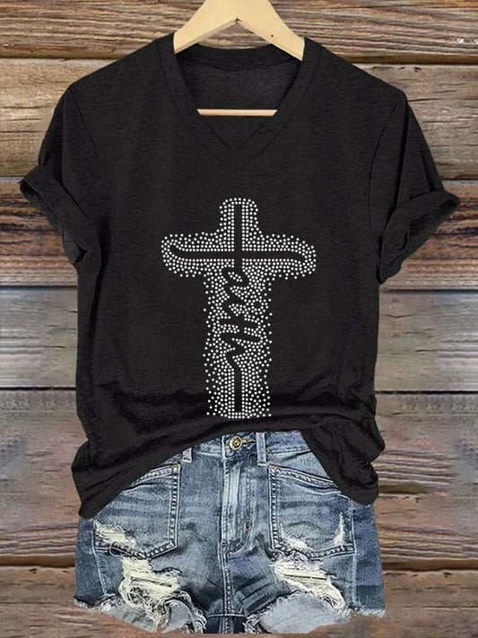 Women's Faith Printed Casual T-shirt