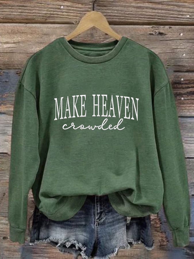 Women'S Casual Faith Print Sweatshirt