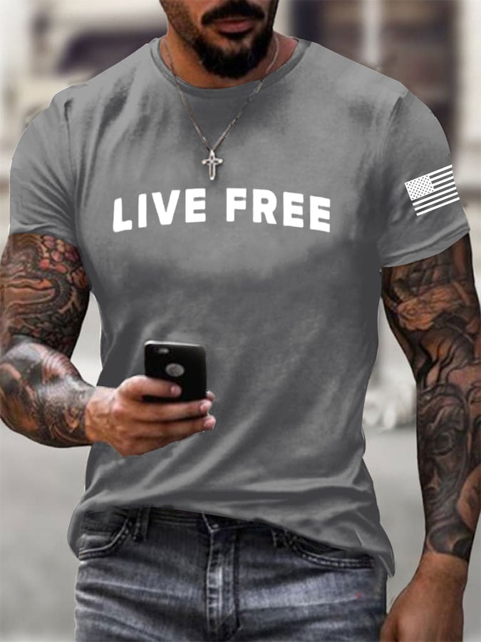 Men's  Freedom  Printed T-Shirt