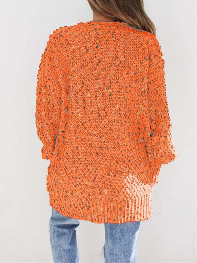 Women's Loose Knitted Pocket Sweater Cardigan