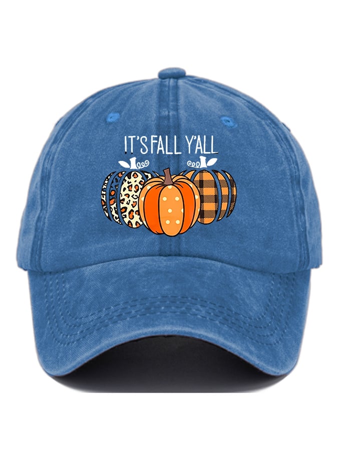Love Fall Y'all Print Baseball Cap