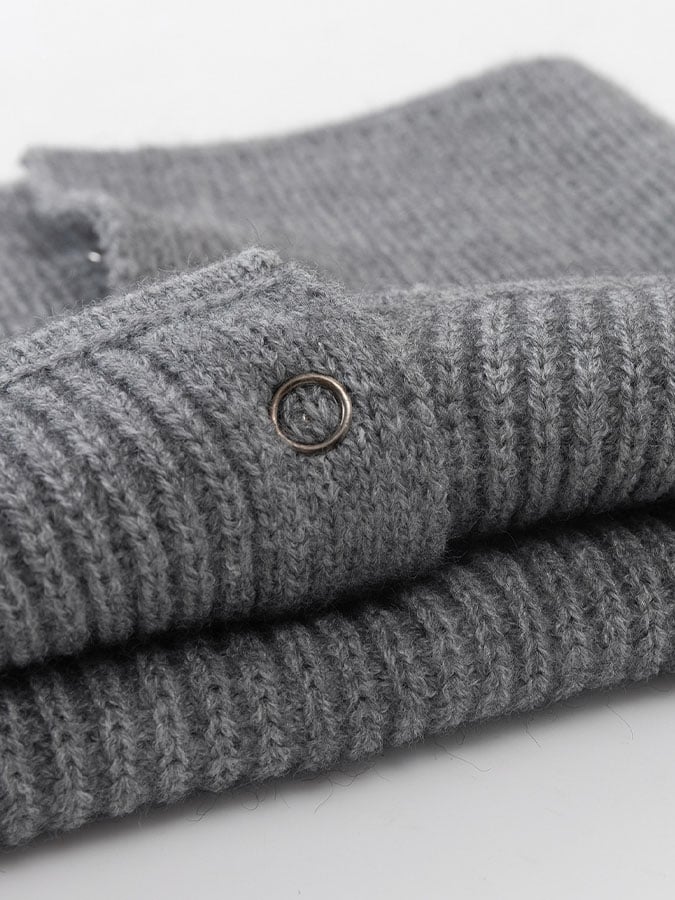 Solid Color Warm Knitted Scarf