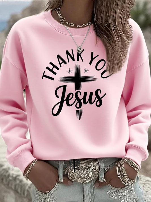 Women's Vintage Faith Thank You Jesus Sweatshirt