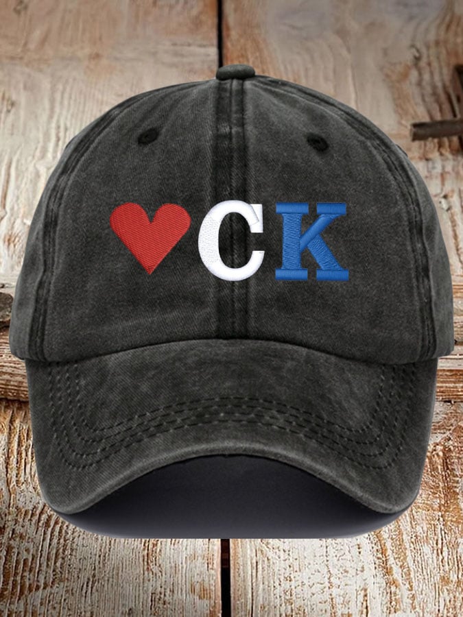 Retro Love KC Print Baseball Cap