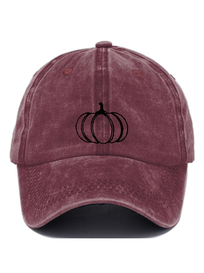 Vintage Pumpkin Print Baseball Cap