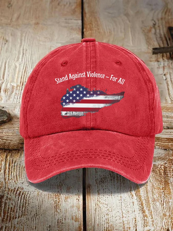 Unisex Stand Against Violence For All Print Baseball Cap