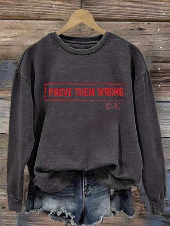 Women'S Casual Letter Print Long-Sleeved Sweatshirt