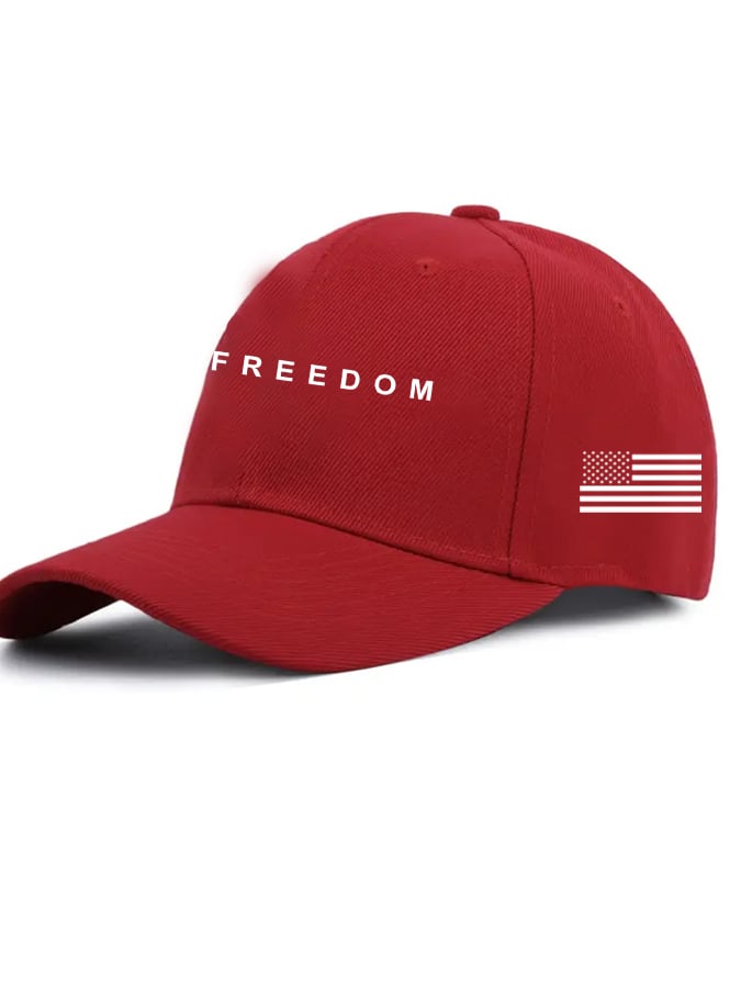 Unisex Freedom American Flag Print Baseball Cap