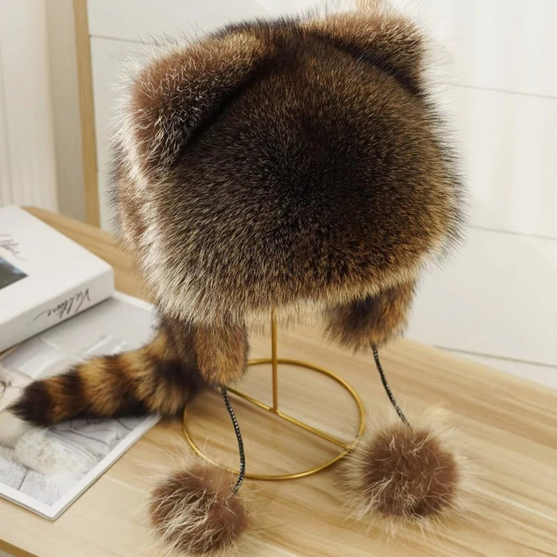🔥BUY 2 FREE SHIPPING🔥 Handmade Imitation Raccoon Fur Hat